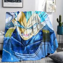 Dragon Ball Vegeta pattern Flannel Blanket, High quality Comfortable for All Seasons, Home Decor, Warmth and Comfort, Perfect for Gifts. 80cm x 120cm