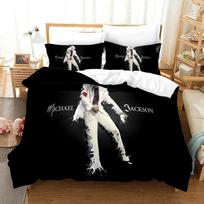 3D Spausdintas Michael Jackson Patalynės Komplektas Berniukams Mergaitėms Twin Queen Dydžio Antklodės Užvalkalas Pagalvės Užvalkalas Lovos Vaikams Suaugusiems Namų Tekstilėextile EU Single(135*200cm)3pcs