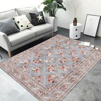 Boho Area Rugs Washable Vintage Modern Neutral Large Flannel Carpet for Dinning Room Living Room Bedroom Farmhouse Non Slip Mat 50x80cm
