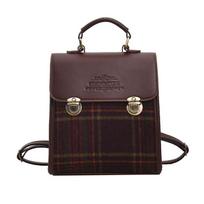 Korean Niche Backpack Women's New Fashionable Retro Handbag Student Travel Casual Small Backpack chaki