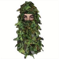 1pc Suit Camouflage Leafy Hat 3D Full Face Mask Headwear Turkey Camo Hunter Hunting Accessories šviesiai žalios spalvos