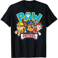 PAW Patrol komanda (Čeisas, Maršalas, Rublas) Marškinėliai Marškinėliai S juoda