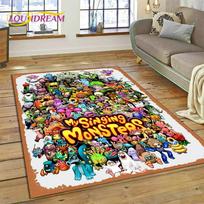 3D žaidimas My Singing Monsters Animacinis kilimas svetainei, miegamajam, namų dekoravimui, neslystantis grindų kilimėlis prie sofos, durų kilimėlis, dovana vaikams 40x60cm( 15x23in )