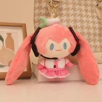 15cm Hatsune Miku Kawaii Anime Pliušinis Žaislas Maišelio Pakabukas Raktų Pakabukas Mielos Pliušinės Raktų Pakabukai Cosplay Miku Lėlė Kuprinės Papuošimas Dovana 15cm rožinė