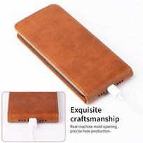 Motorola Moto G86 5G Flip Wallet Case with Card Slots Moto G86 Power šviesiai ruda spalva