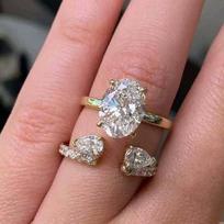 2 in 1 New Exquisite Rings for Women Oval Dazzling Jewelry Bride Wedding Anniversary Gift for Wife&Girlfriend 10