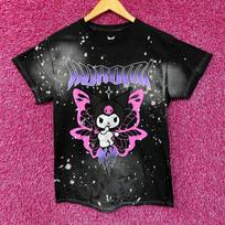 Sanrio Kuromi Butterfly Flame Tie-Dye Kawaii T-Shirt 4XL