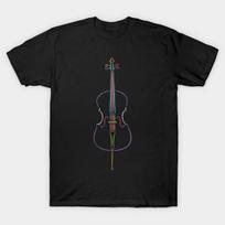 Men Black Print T-shirt Rainbow Cello No-Cut Transfer Paper Print Cotton Tshirt L juoda