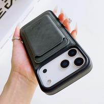 Magnetinis iPhone 17 Pro Max dėklas su kortelės lizdu ir apsauga nuo kritimo iPhone 16 Pro tamsiai žalia spalva