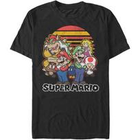 Nintendo Vyriški Maro Grupės Marškinėliai S juoda