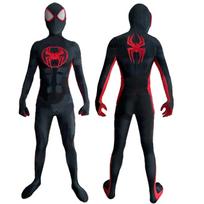 Visatos Kryžiuotė Cosplay Superherojus Spandex Miles Morales Pažangus Kostiumas Bodis Apranga Helovino Kostiumas 110-Kids