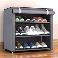 Multi-Layer Dustproof Metal Shoe Rack for Dorms and Storage