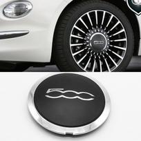 M63K-133Mm Ratlankio dangtelis Fiat 500 ratams Centriniai ratlankio dangteliai 68078419AC 68078421AC Apsauginis dangtelis 51884863 Black  Silver
