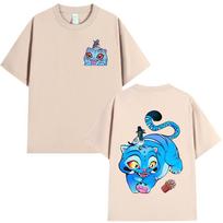 KPop Demono Medžiotojai Mielas Derpy Tigras Grafinis Marškinėlis Mados Vintage Trumpomis Rankovėmis Marškinėlis Moterims Medvilninis Per didelis Marškinėlis S