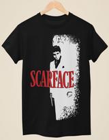 Scarface - Filmo plakato įkvėptas Unisex juodi marškinėliai Unisex marškinėliai M