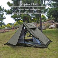 Air-Peak 1 itin lengva palapinė vienam asmeniui - Apsauga nuo uodų žygiams, stovyklavimui ir dviračių kelionėms Olive Green (No Trekking Pole)