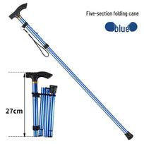 Aliuminio lydinio teleskopinės žygio lazdos, sulankstomos visureigio vaikščiojimo lazdos lauko veiklai ir pagyvenusių žmonių palaikymui Folding Trekking Pole (Compact/Portable)