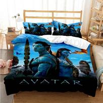 Avatar filmo spaudinio trijų dalių patalynės komplektas Madingas daiktas Vaikams ar suaugusiems Lovoms Užvalkalai ant antklodžių Pagalvių užvalkalai Patalynės komplektas Dovana EU Single(135*200cm)3pcs