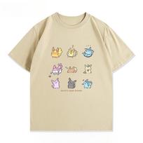 Poteemiel Pokémon Animacinis Ibrahimovičius Mėnulis Saulė Anime Trumpomis Rankovėmis Marškinėliai Vyriški Moteriški Drabužiai Laisvalaikio Trumpomis Rankovėmis S