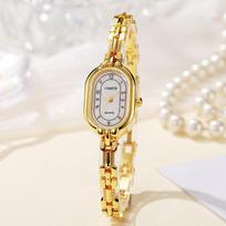 Retro Oval Women's Mother-of-Pearl Bracelet Watch - High-End Fashion Style for Ladies and Students