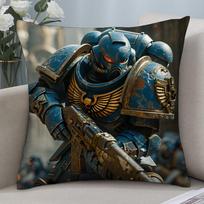 Žaidimas W-Warhammer-S 40k Pagalvės užvalkalas 3D spausdinimas Poliesterio pluoštas 40*40 cm Namų sofos dekoratyvinis pagalvės užvalkalas Šventės dovana 16x16Inch