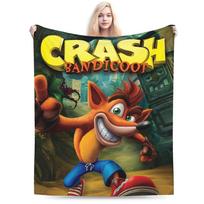 Crashs Bandicoots Cartoon Merch Blankets Super Soft Coral Fleece Plush Video Game Throw Blanket Comfortable Bedding Throws 40x30inch