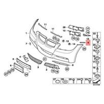 51117134097 For-BMW 3 Series E90 E90N E91 LCI ert Bracket Mounting Bumper Front Silver Right