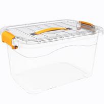 Aige Transparent Plastic Storage Box with Lid, 15L