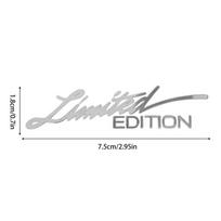 Riboto leidimo automobilio kėbulo lipdukas Automobilio stilius Vinilinė decal Automobilio kėbulo dekoras Vandeniui atsparus Atspindintis logotipas Emblema Ženklelis Metalinė decal sidabras