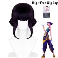 2026 KPop Demon Cos medžiotojai Superžvaigždė Zoe Cosplay kostiumas Zoey perukas Žiedas Pilnas komplektas Merginų grupės kostiumas Moterims Helovino vakarėlis Roleplay 110 juoda