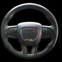 For Dodge Challenger Charger 2015- Dodge Durango 2018- Hand-stitched non-slip  leather car steering wheel cover 1