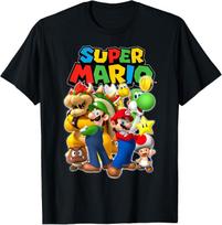 Super Mario Originalų Grupės Nuotraukos Marškinėliai XL