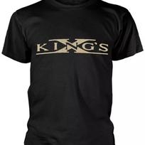 King's X roko grupės LOGOTIPAS UNISEX JUODI MEDVILNINIAI MARŠKINĖLIAI Visų dydžių S-5XL Unisex marškinėliai S