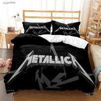 Sunkiojo metalo muzika Casal Visų sezonų antklodės užvalkalas Antklodė Lovos patalynės komplektai Minkštas pledo užvalkalas ir pagalvių užvalkalai Vienvietis/Dvigulis/Karalienės dydžio/Karališko dydžio EU Single(135*200cm)3pcs