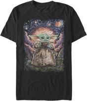 STAR WARS Vyriški marškinėliai The Mandalorian The Child Žvaigždėtas vakaras - Juodi - Maži S juoda