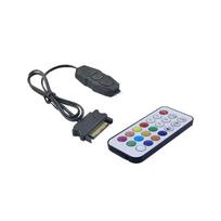 ARGB 5V 3-pinų valdiklis su SATA maitinimu ir nuotolinio valdymo pulteliu (ARGB Controller)