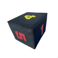 3-in-1 pliometrinė šokinėjimo dėžė, pakopinis pratimas jėgos treniruotei, sporto salė black
