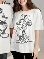 2025 m. vasara  Disney Mikė Pūkuotukas Mini Pora Vaikams Kvėpuojantis Marškinėliai Šeimos Tėvų ir Vaikų 100% Grynos Medvilnės Spausdinti Marškinėliai S