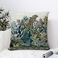 Aubusson gobeleno prancūziškas pagalvės užvalkalas dekoratyvinis sofos namų dvipusis spaudinys pliušinis kvadratinis mesti pagalvės užvalkalas pagalvės dekoras 16x16Inch