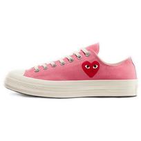 CDG Play x Converse Chuck Taylor All Star 1970-ųjų žemi Rei Kawakubo Atsparūs trinčiai ir vandeniui žemi drobės batai Unisex Rožiniai 35