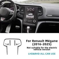 Tikras minkštas anglies pluoštas Renault Megane 4 2016 2017 2018      2024 2025 Automobilio centrinės konsolės ekrano lipdukas Red Carbon