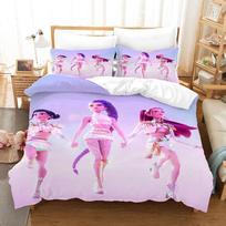 Kpop Demonų Medžiotojai Antklodės Užvalkalų Rinkinys Animacinis Anime Rumi Zoey Mira HUNTR X Lovos Rinkinys Antklodės Užvalkalas Pagalvės Užvalkalas Lovos Rinkinys Viengulis Karališkas EU Twin 135x200cm