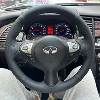 Hand-stitched non-slip black  Leather Carbon Fiber Car Steering Wheel Cover For Infiniti FX FX35 FX37 FX50 2009-2014 style 1