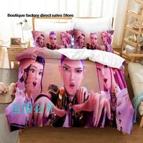 Kpop Demono Medžiotojai Patalynės Komplektas Viengulis Twin Pilnas Karalienės Karaliaus Dydžio Lovos Komplektas Vaikų Miegamojo Antklodės Užvalkalų Komplektai Anime Paklodžių Komplektas EU Single(135*200cm)3pcs