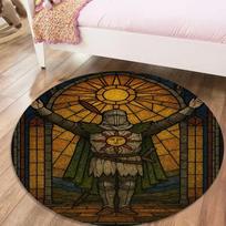 Dark Souls Round Area Rug,Carpet Rug for Living Room Bedroom Sofa Playroom Decor,Non-slip Floor Mat12 80cmx80cm