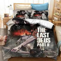 3D Spausdintas žaidimas The Last Of Us Part Patalynės komplektas Dvigulis Twin King Antklodės užvalkalas Antklodė Pagalvės užvalkalas Berniukams Mergaitėms Suaugusiems Miegamasis EU Single(135*200cm)3pcs