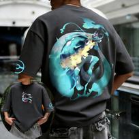 „Pokémon Anime Super Lucario“ spausdinti trumpomis rankovėmis marškinėliai 2026 m. Vyriški ir moteriški vasariniai dideli laisvi Harajuku marškinėliai 2026 m. S