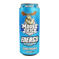 Energinis BCAA gėrimas Muscle Moose Juice, mėlynoji avietė, 440 ml