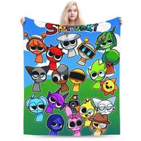 Sprunki Incredibox Wenda Antklodė Beats Žaidimas Flanelė Naujiena Minkšta Mėtoma Antklodė Namams Restoranui Pavasariui Rudeniui 75x100cm 30x40in