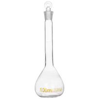 Stiklinis matavimo kolba su kamščiu 100ml spalva